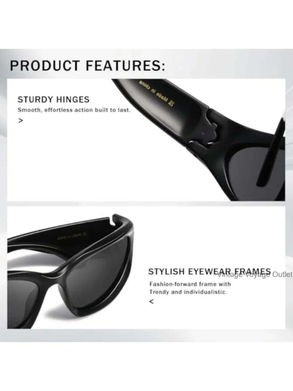 Y2K Polarized Sunglasses Oval UV400 Protection Sport Wrap Around Shades for